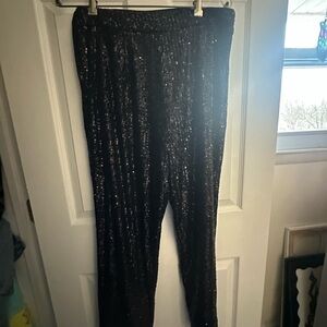 Black Sequin Pants